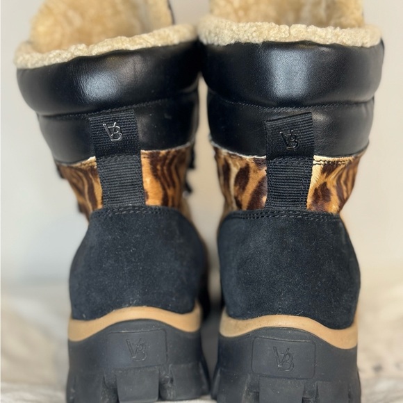 Veronica Beard Galina Leopard Print Leather Boot Size 7. - Picture 7 of 11